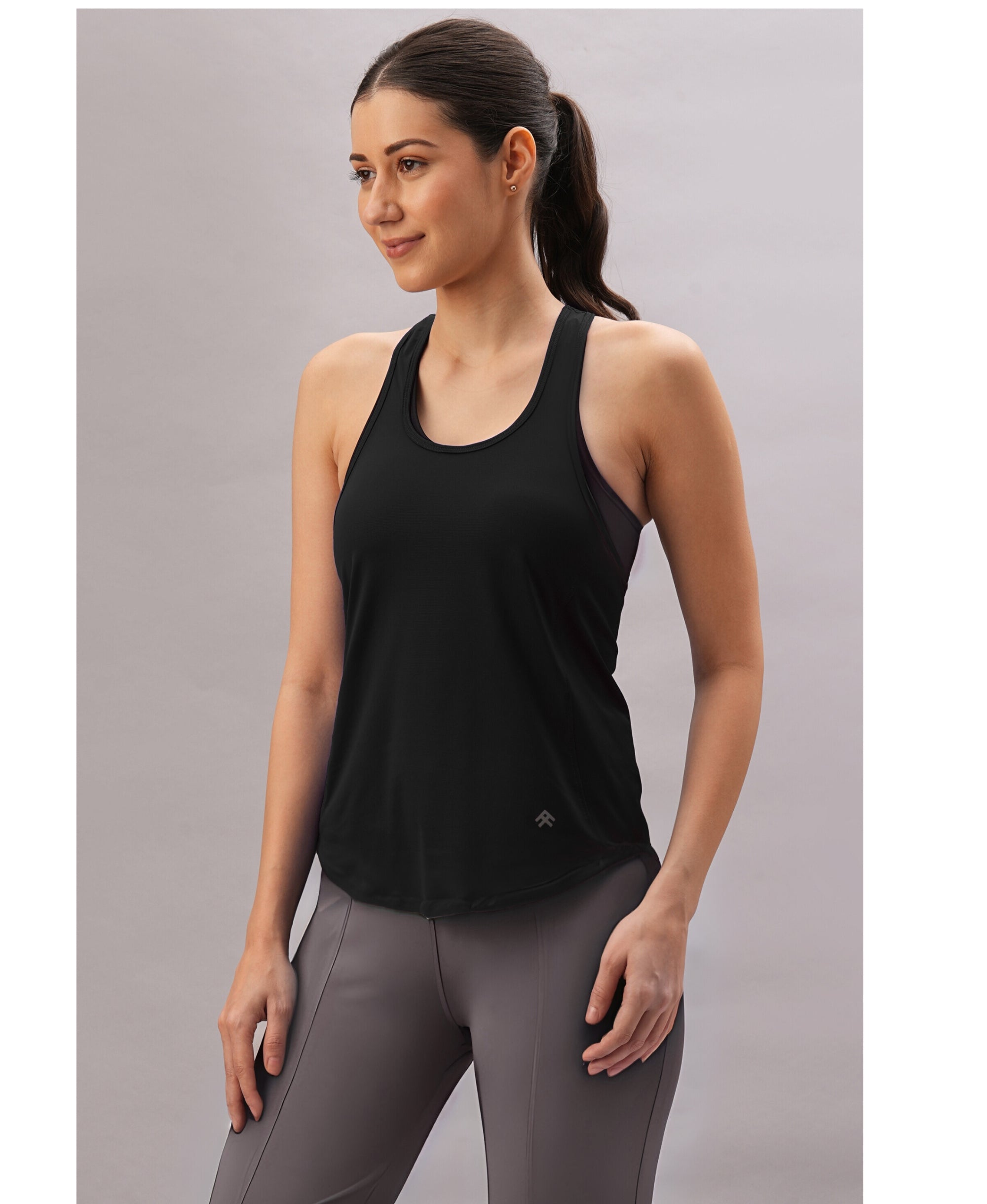 Black Racer Back Top