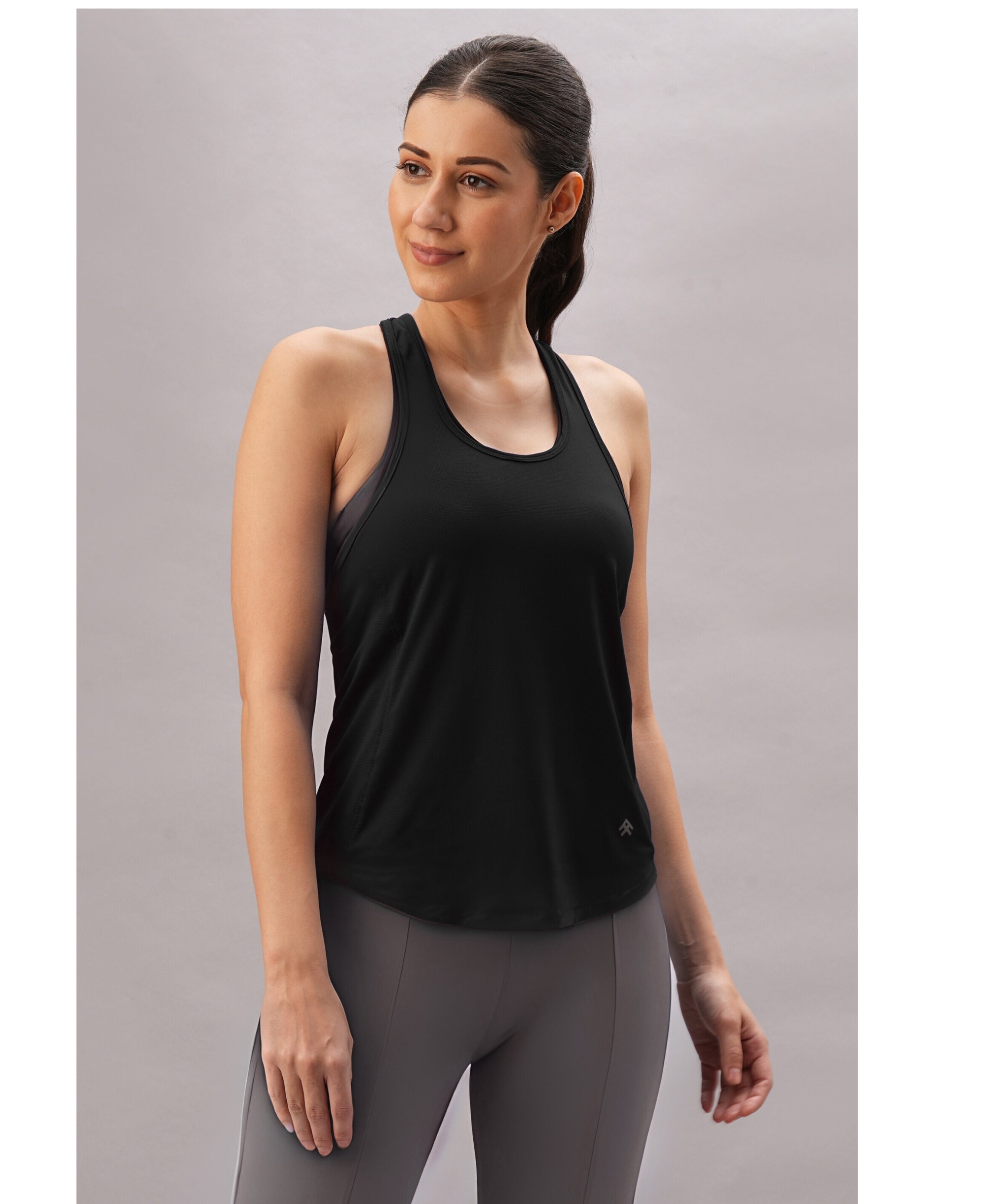 Black Racer Back Top