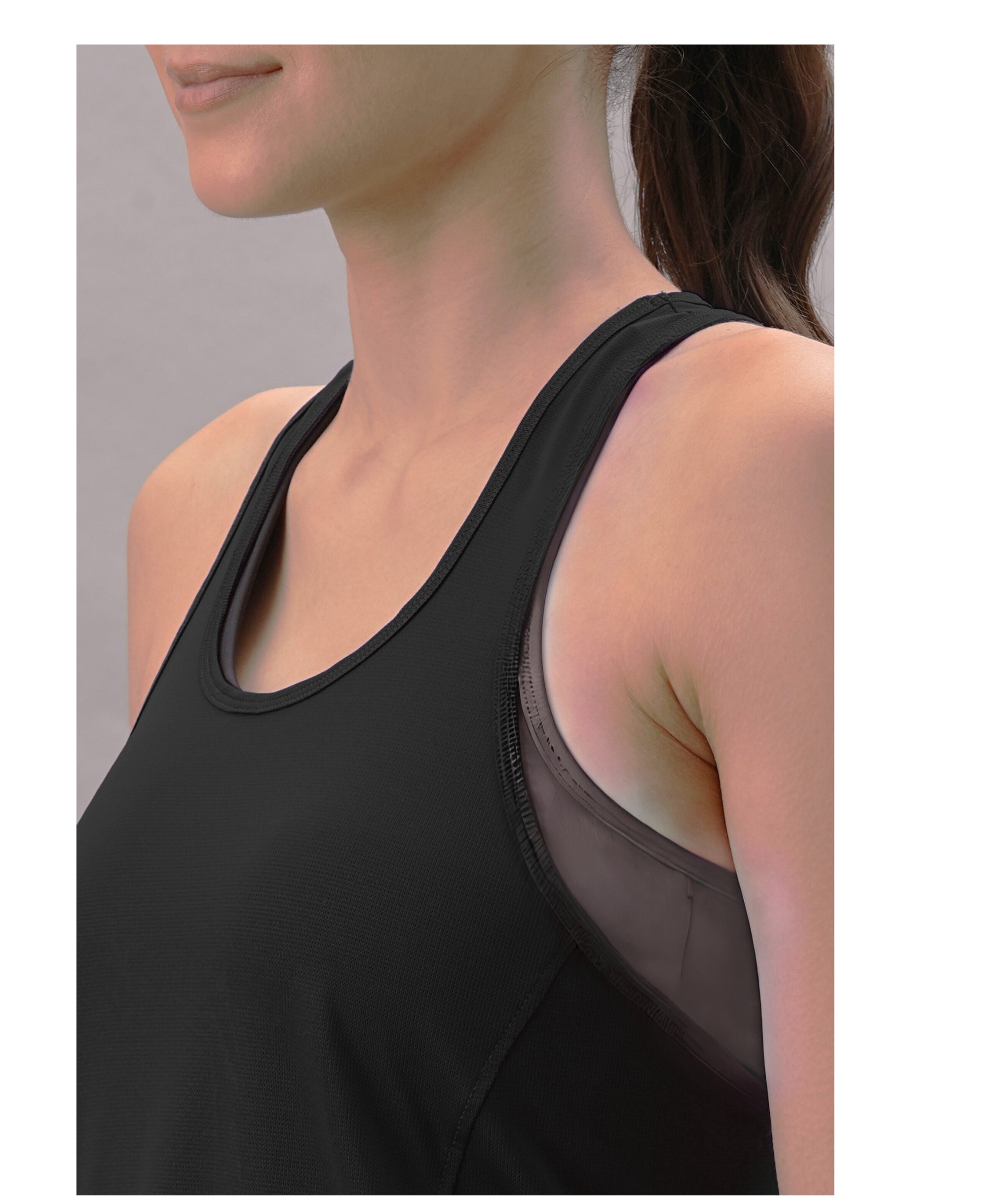 Black Racer Back Top