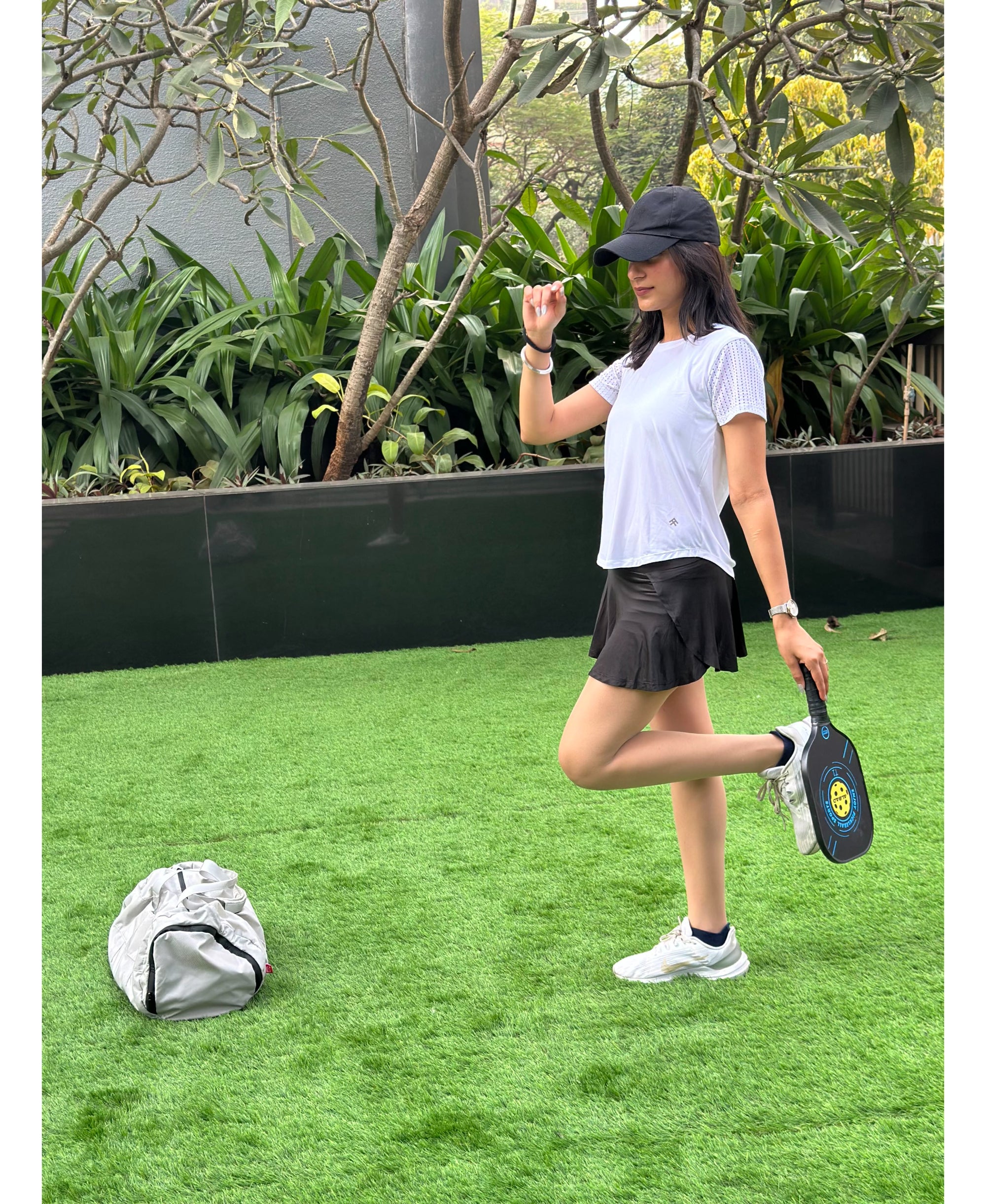 White Tshirt with netted back detail