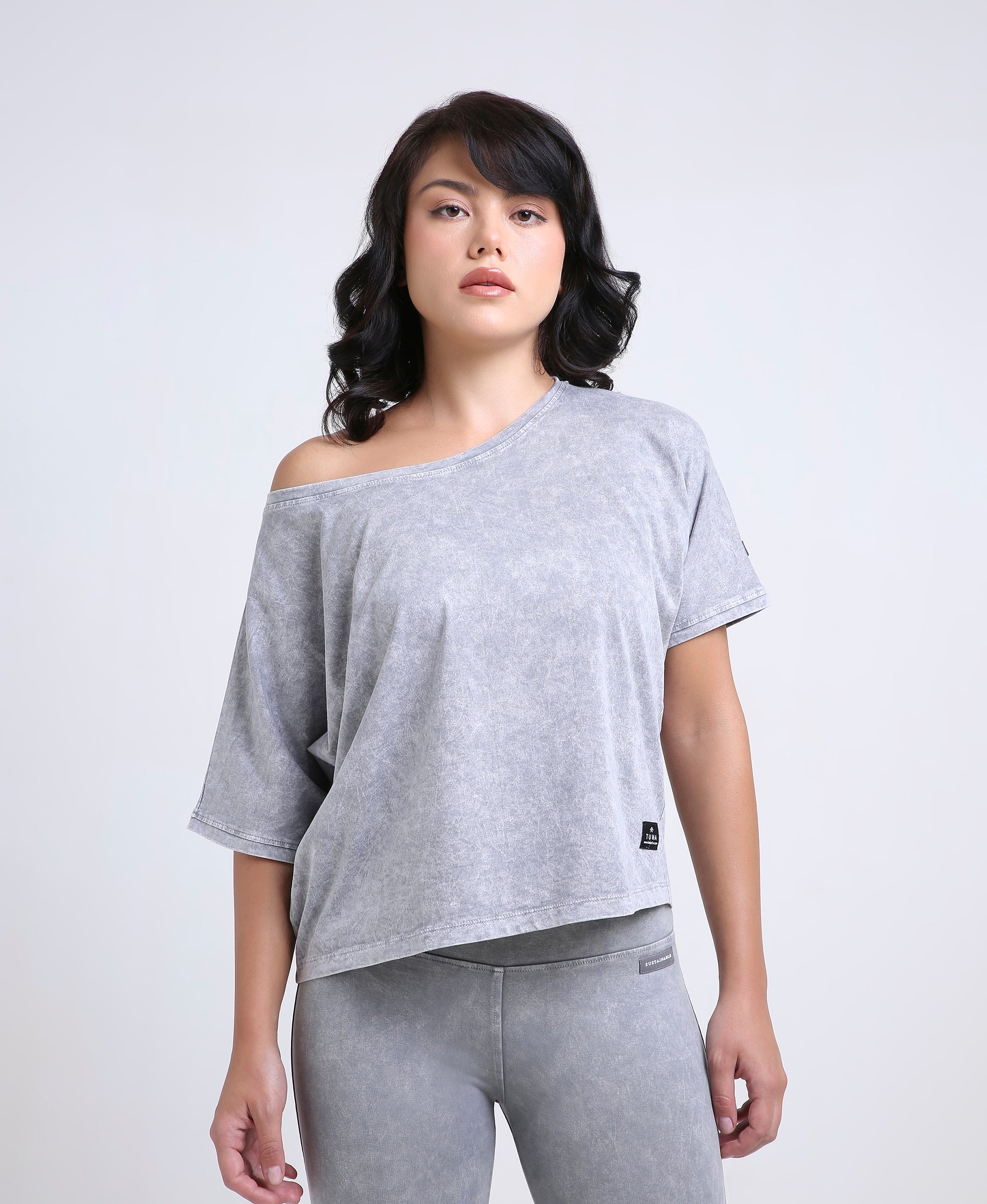 Light Grey Denim Wash Tee