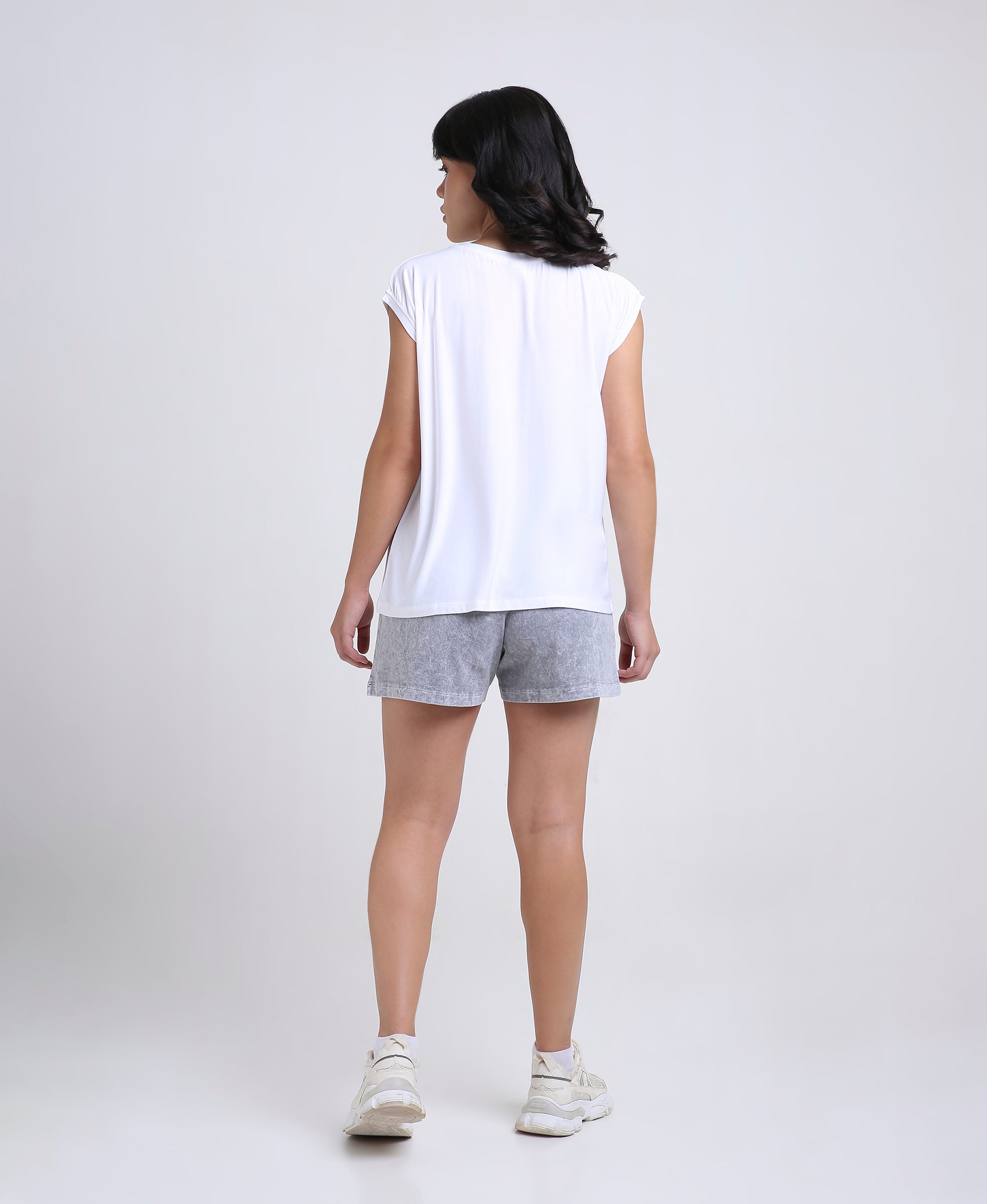 White Rivet Detail Tee
