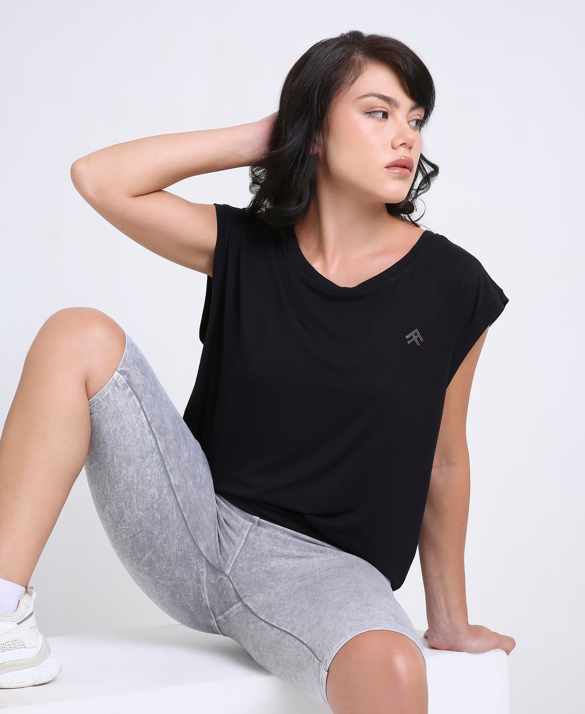 Black Relaxed Fit Top