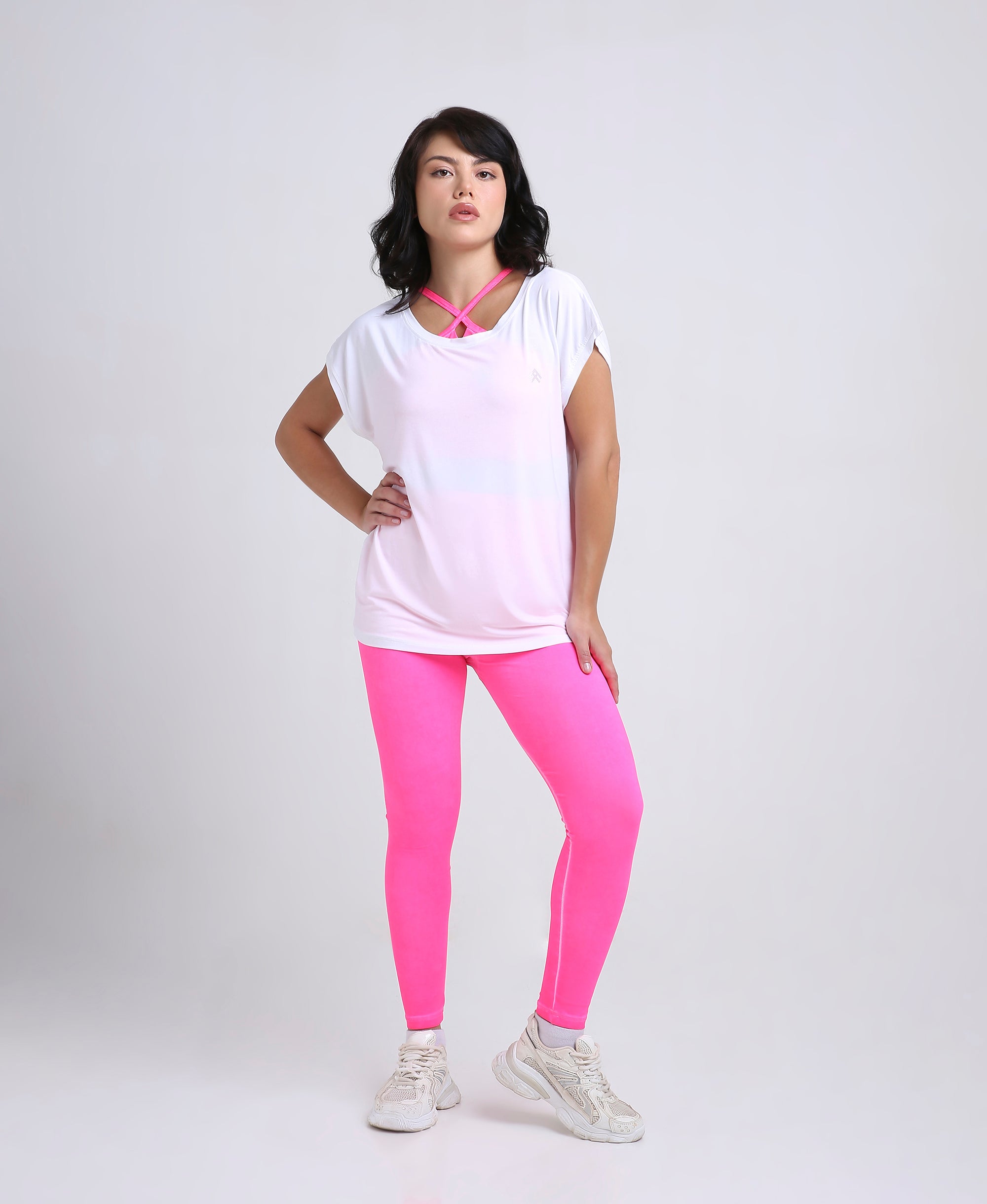 Women’s White Plain Activewear Top