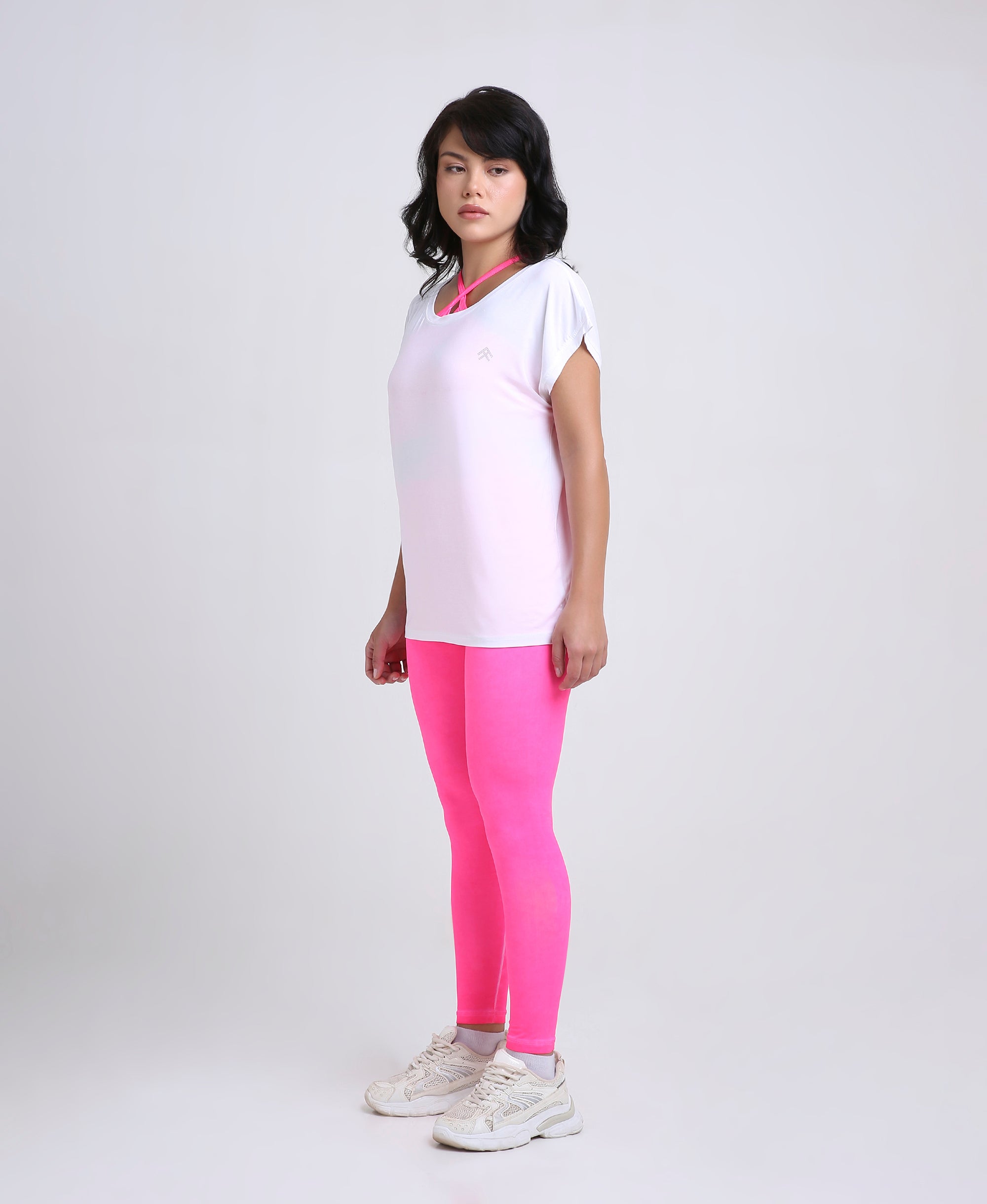 Women’s White Plain Activewear Top