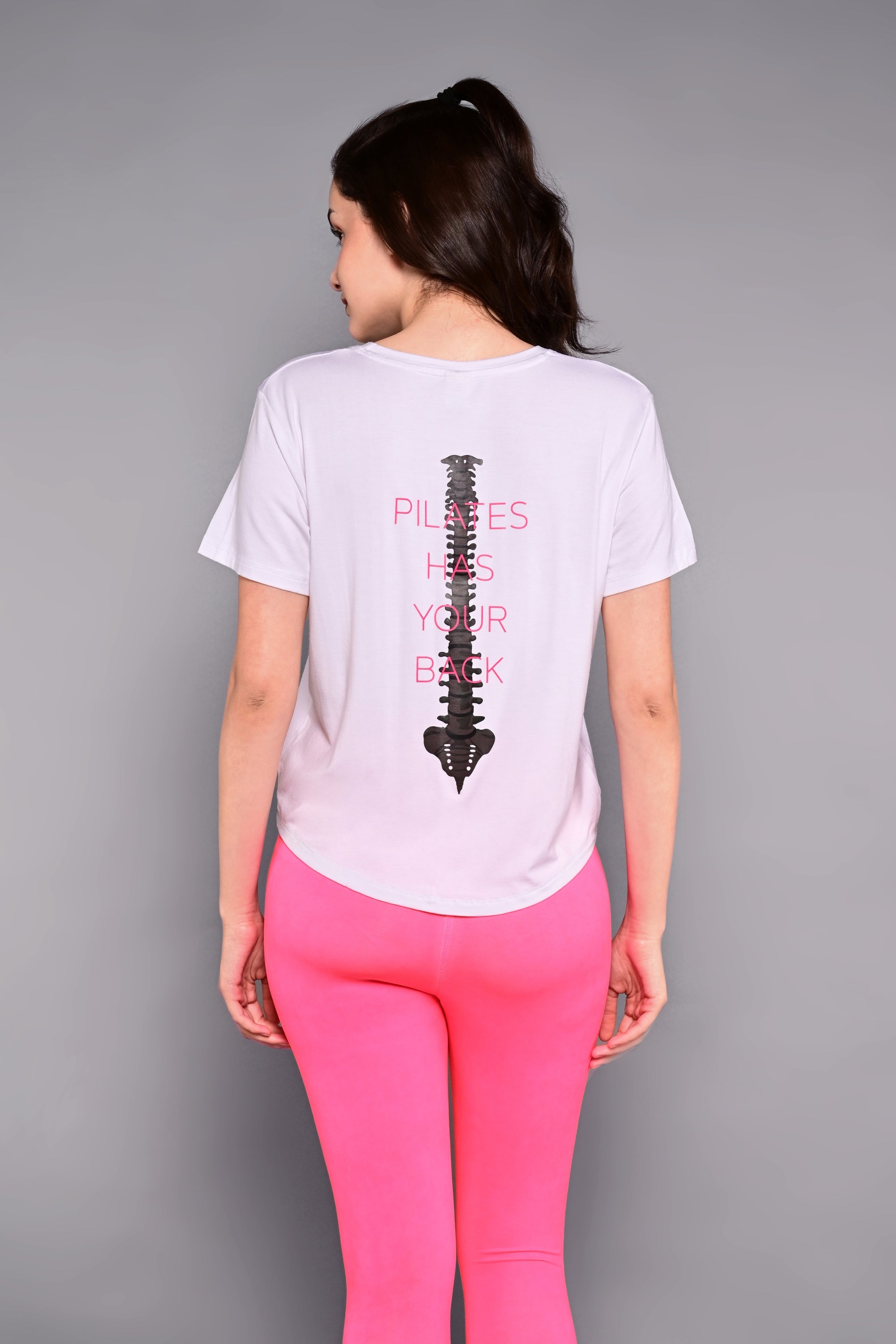 'Pilates Has Your Back' Printed Tee