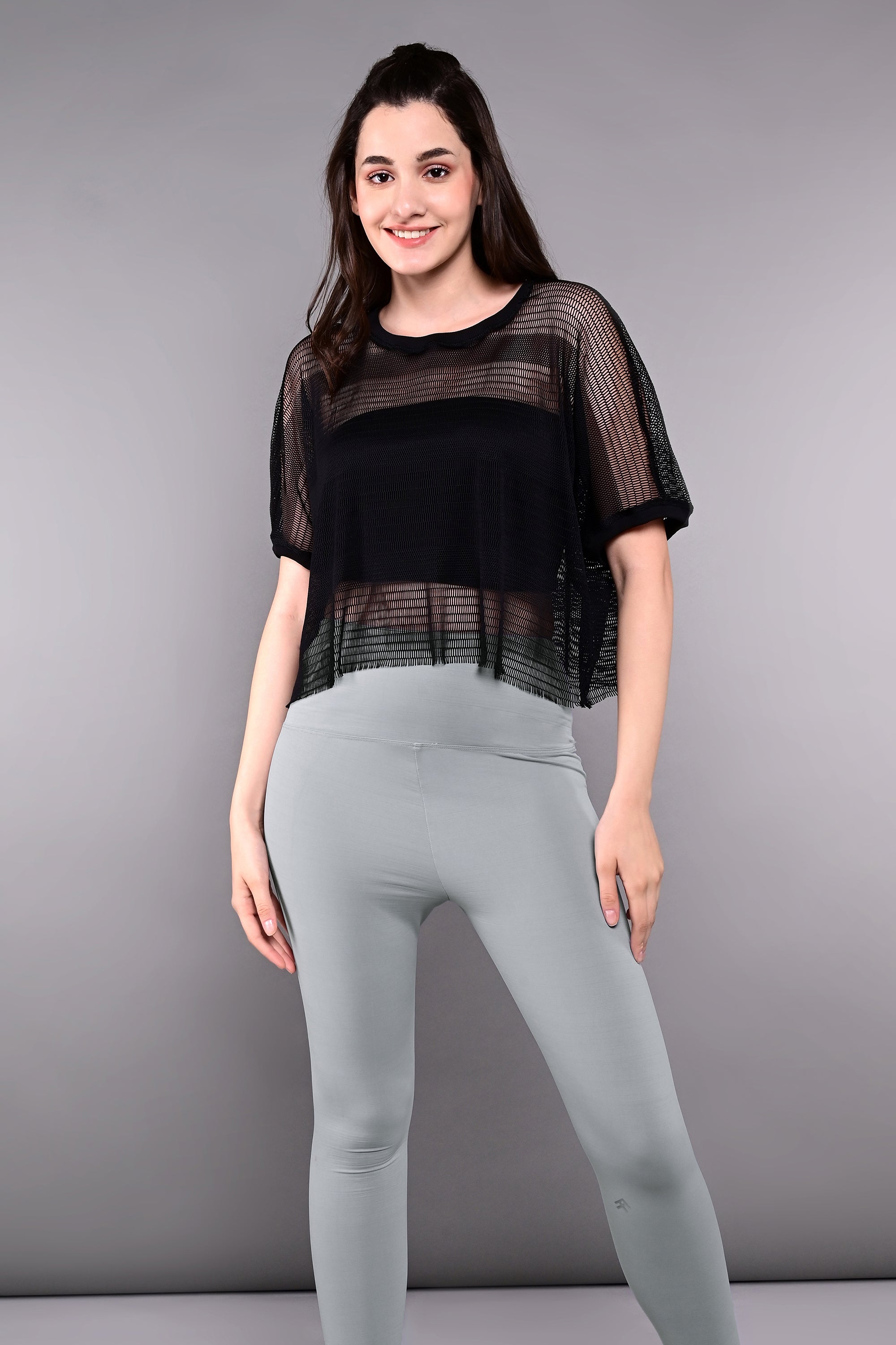 Tuna Active Black Netted Top