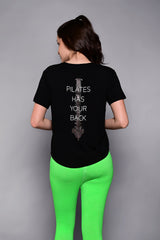'Pilates Has Your Back' Printed Tee