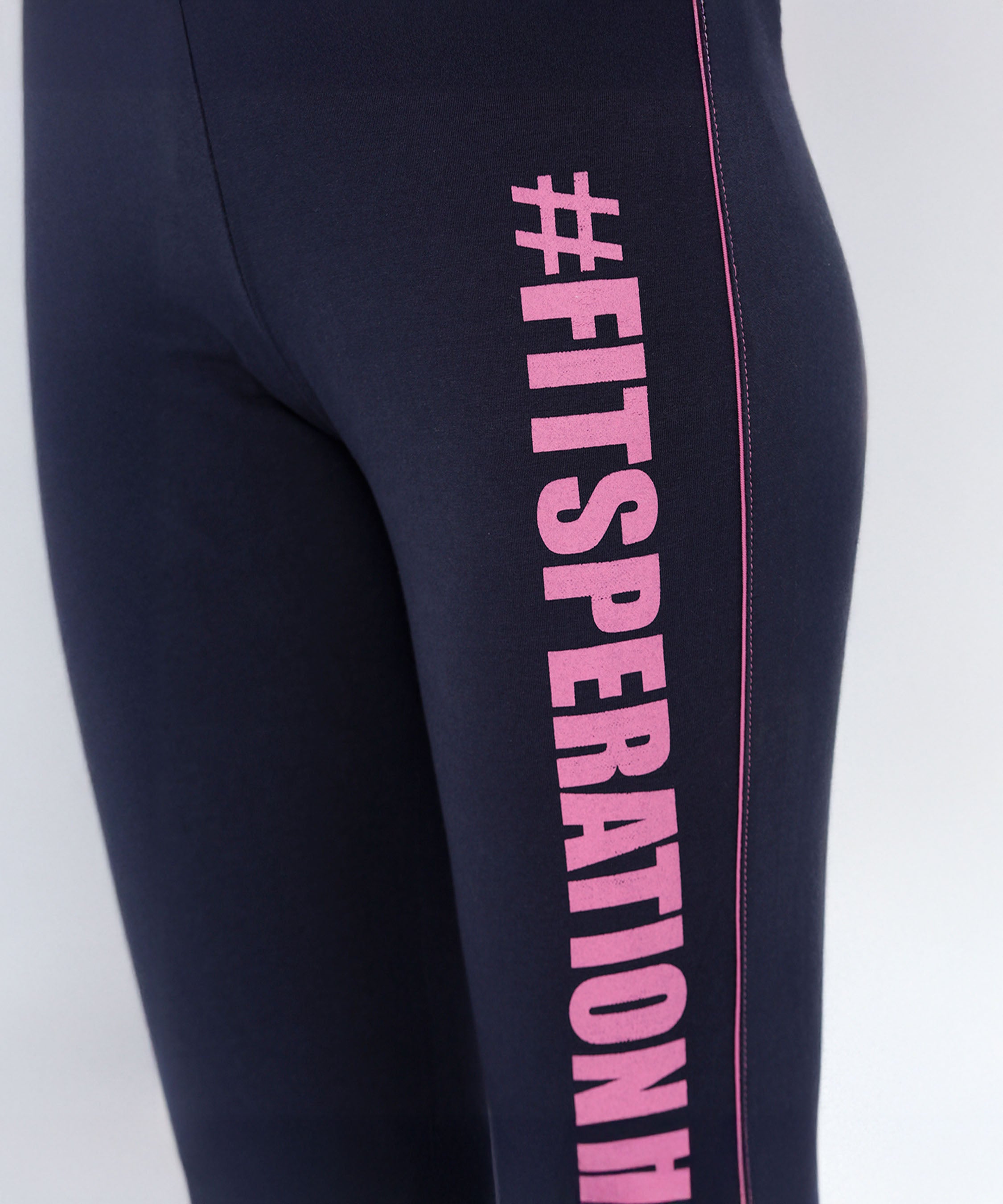 Close-up of Tuna London Solid Women's Blue Track Pants.