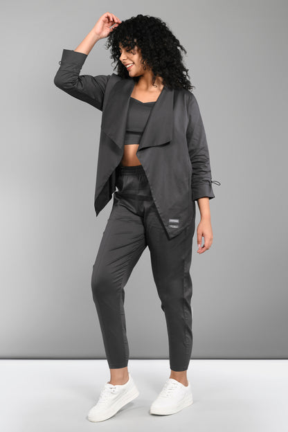 Timeless Brilliance Grey Co-ord Set with Crop Top