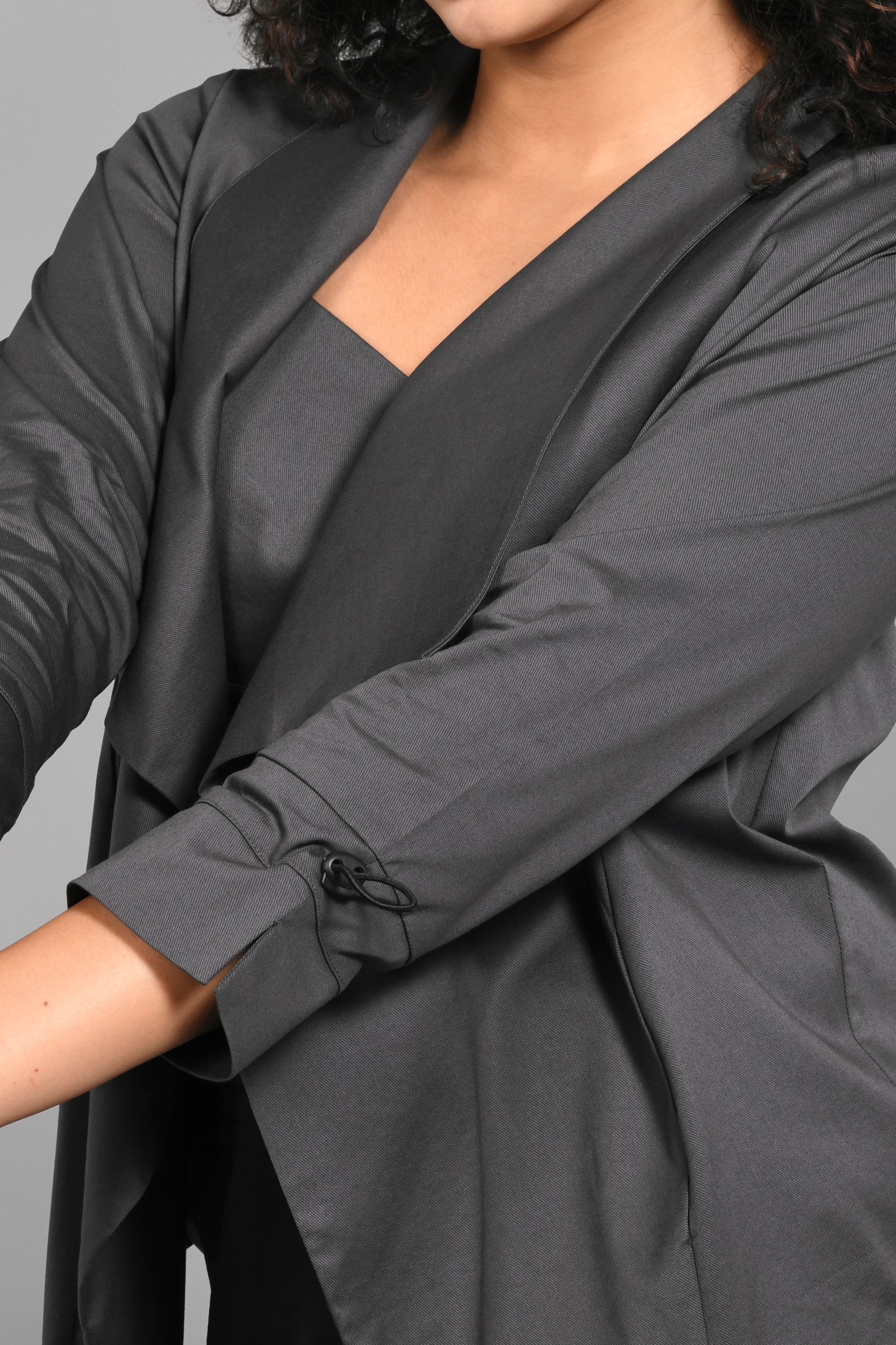 Timeless Brilliance Grey Co-ord Set with Crop Top