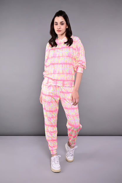 Comfort Fit Tie-Dye Sweatshirt With Joggers Set