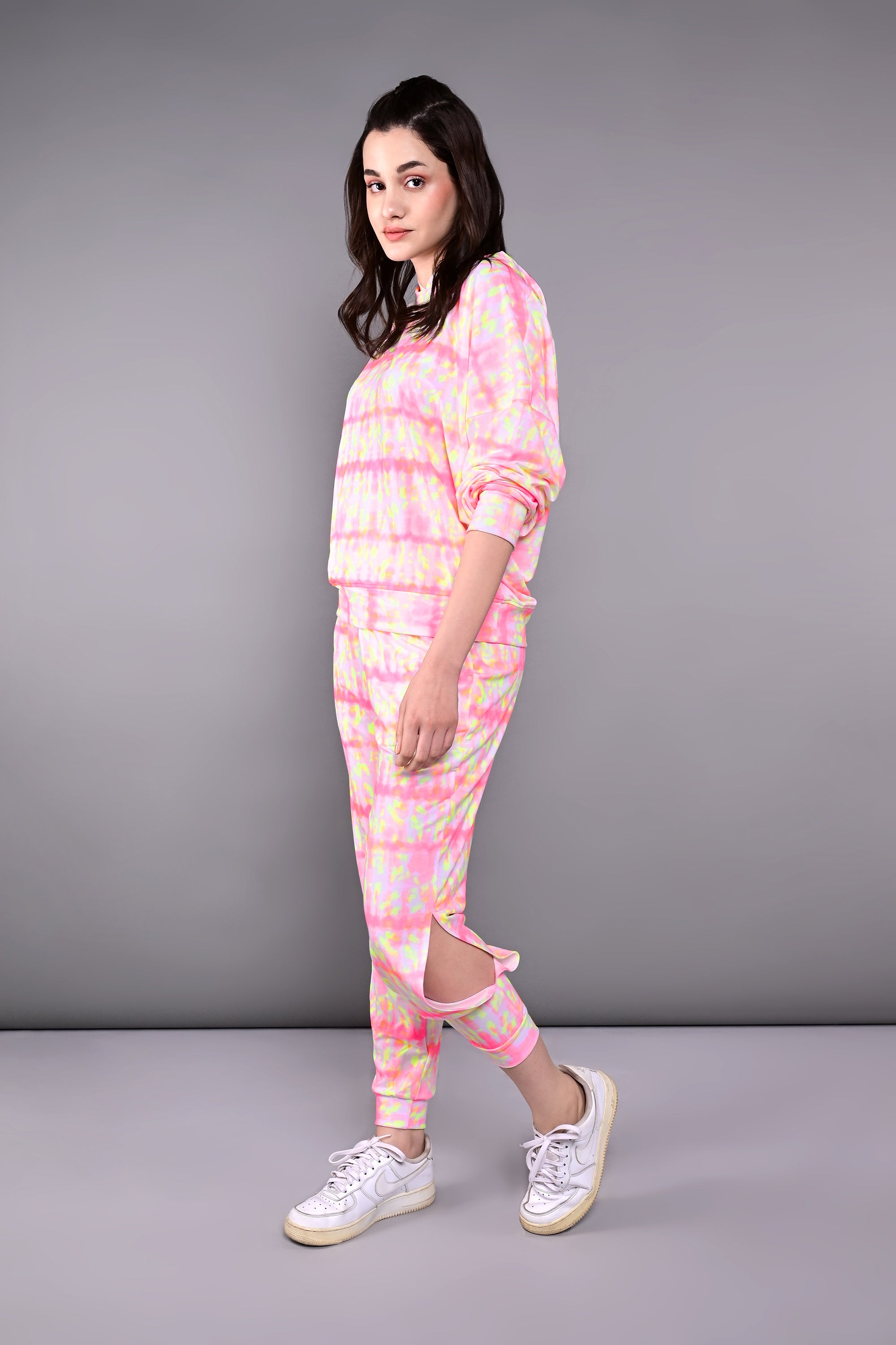 Comfort Fit Tie-Dye Sweatshirt With Joggers Set