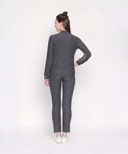 Active Wear Printed Jacket in Grey