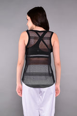 Tuna Active Black Netted Tank Top