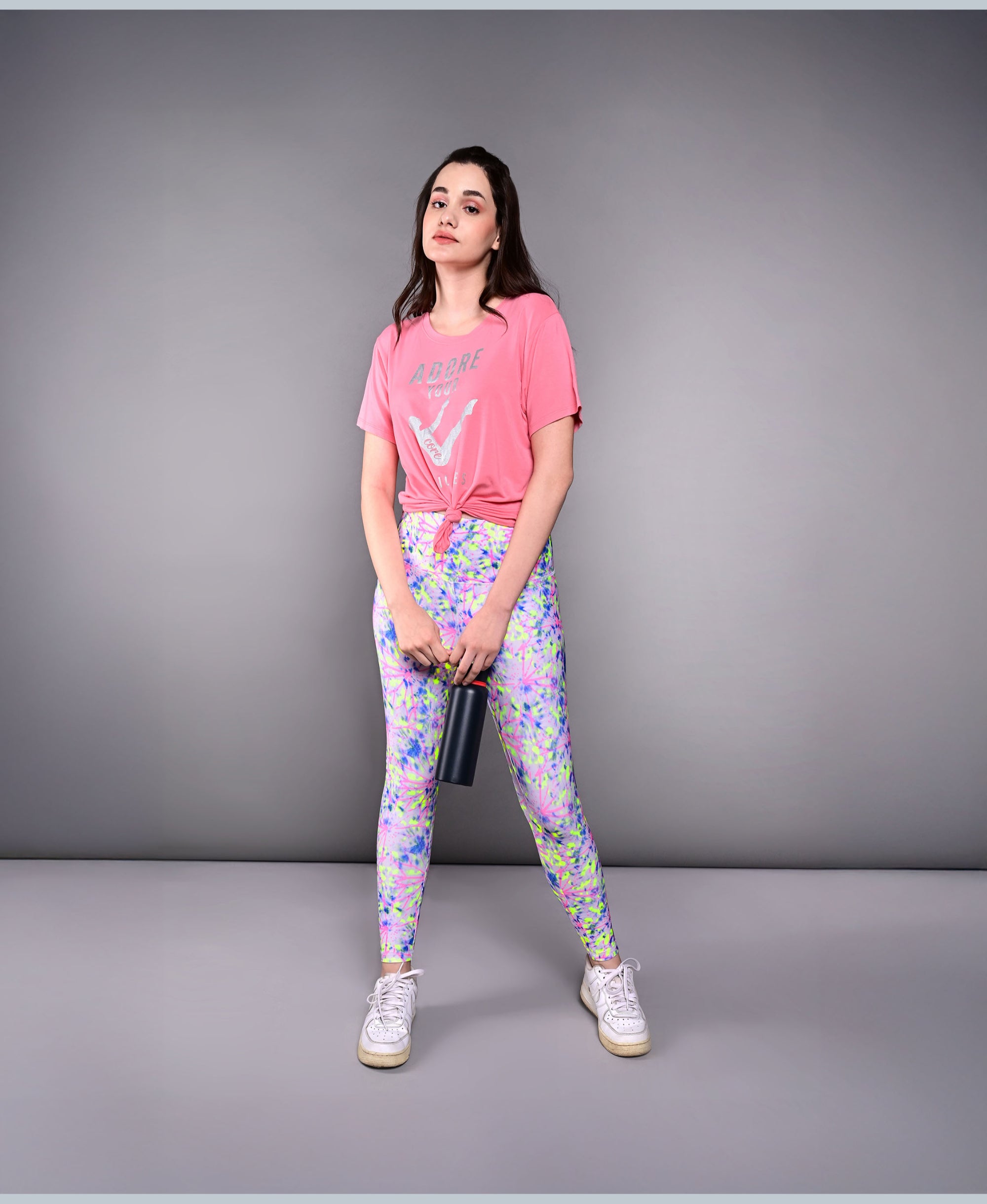 'Adore Your Core' Pink Printed Tee