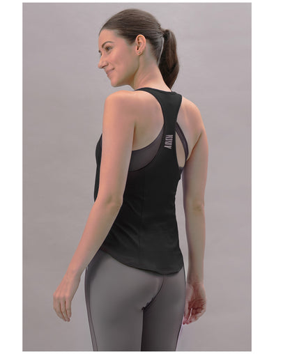 Black Racer Back Top