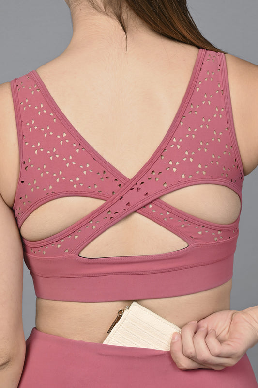 Peony Pink Sports Bra