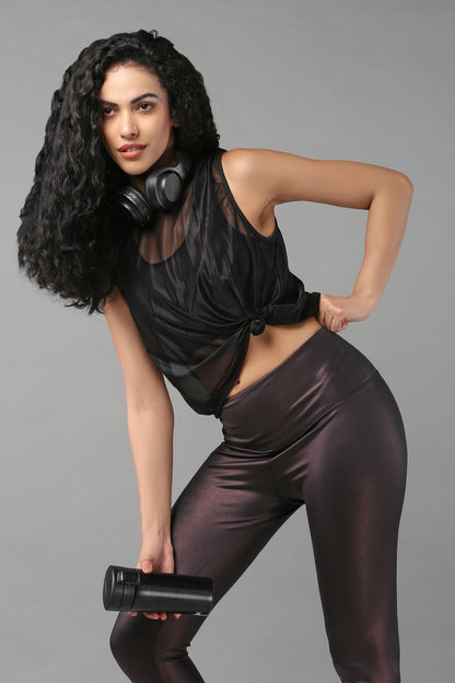 Black Sheer Top