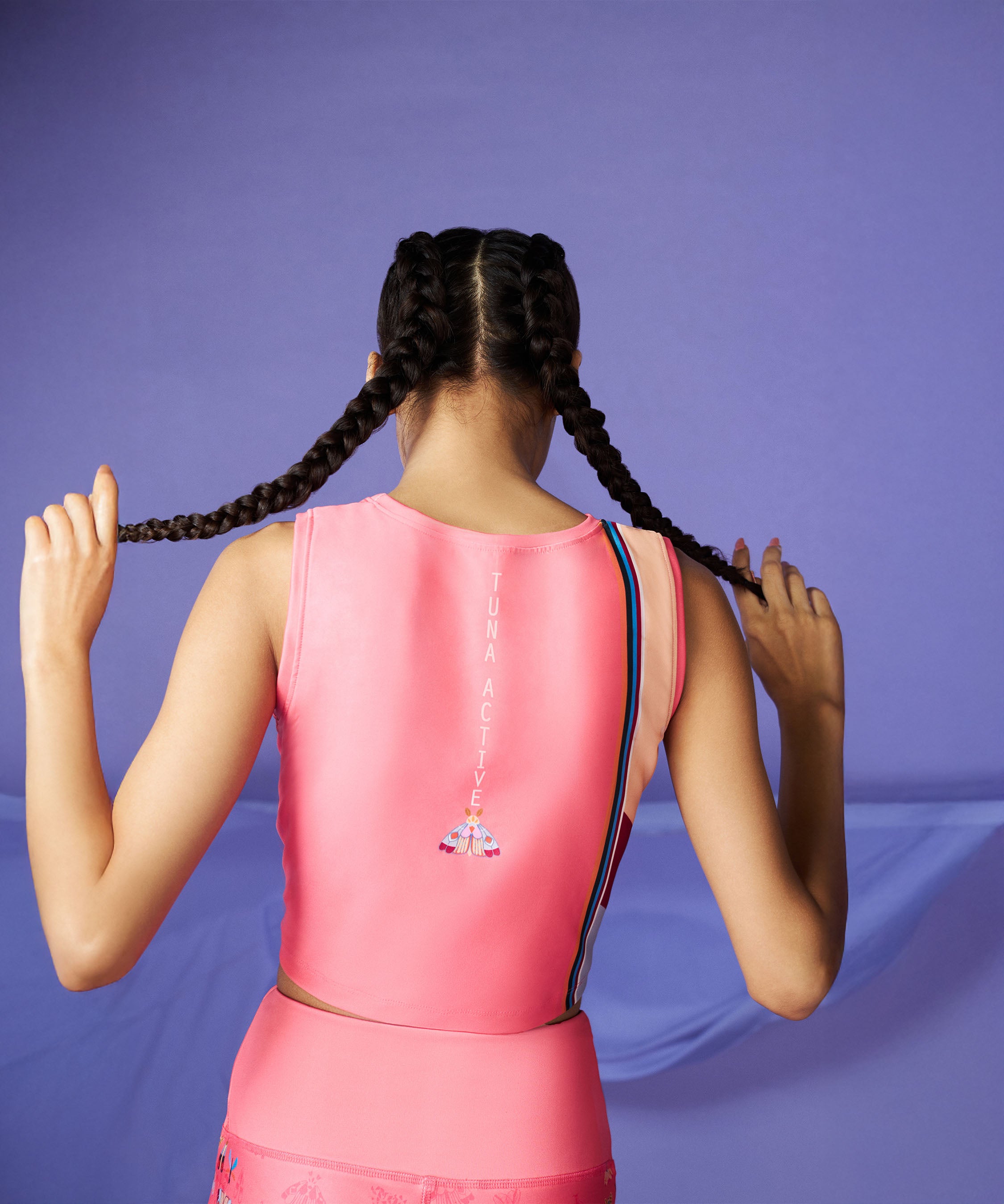 Tuna Active Coral Pink Crop Top