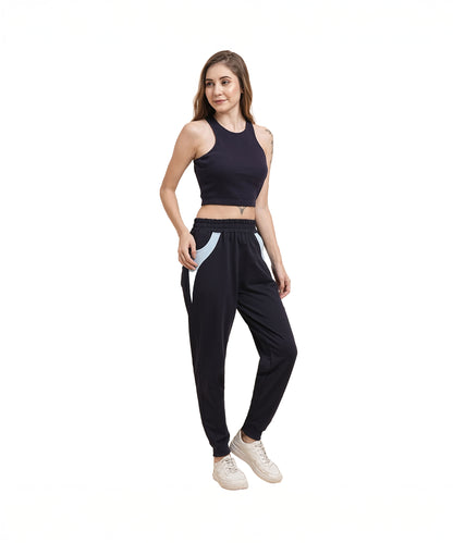 Navy Blue Crop Top