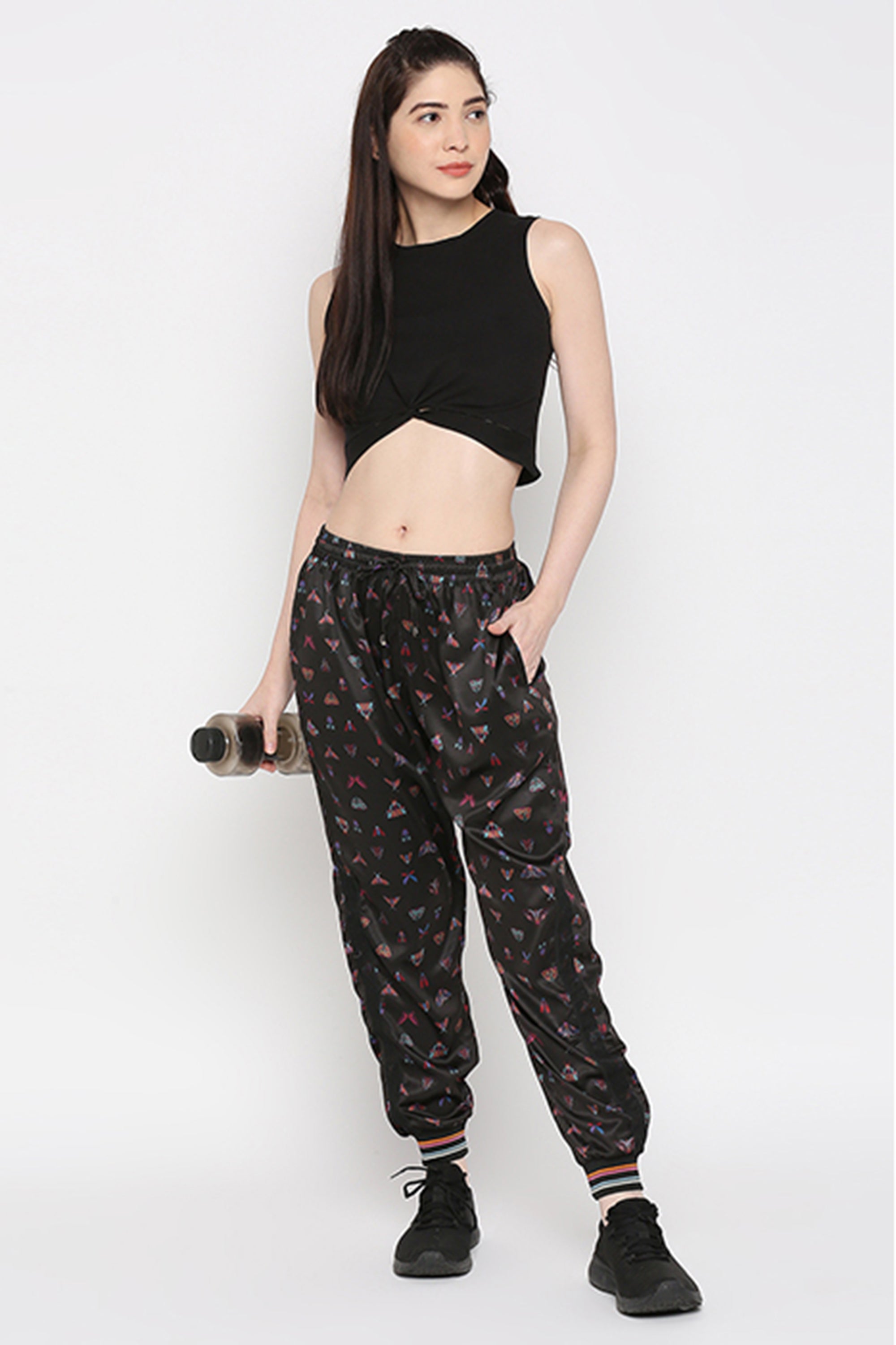 Black Twisted Crop Top
