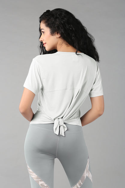 Grey Top with Patched Legging