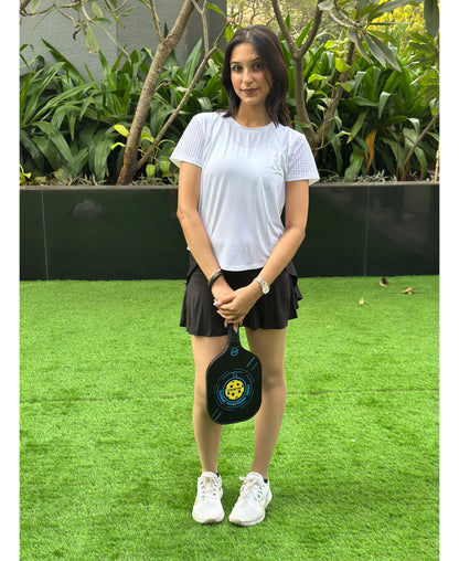 White Tshirt with netted back detail