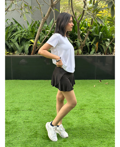 White Tshirt with netted back detail