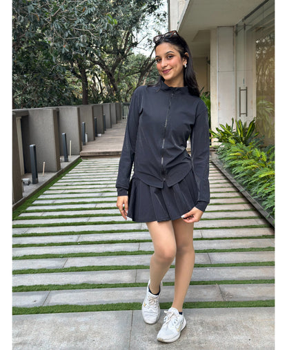 Zipped Up Glossy Jacket