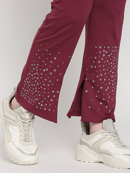 Tuna Active Wine Color Boot Cut Pants