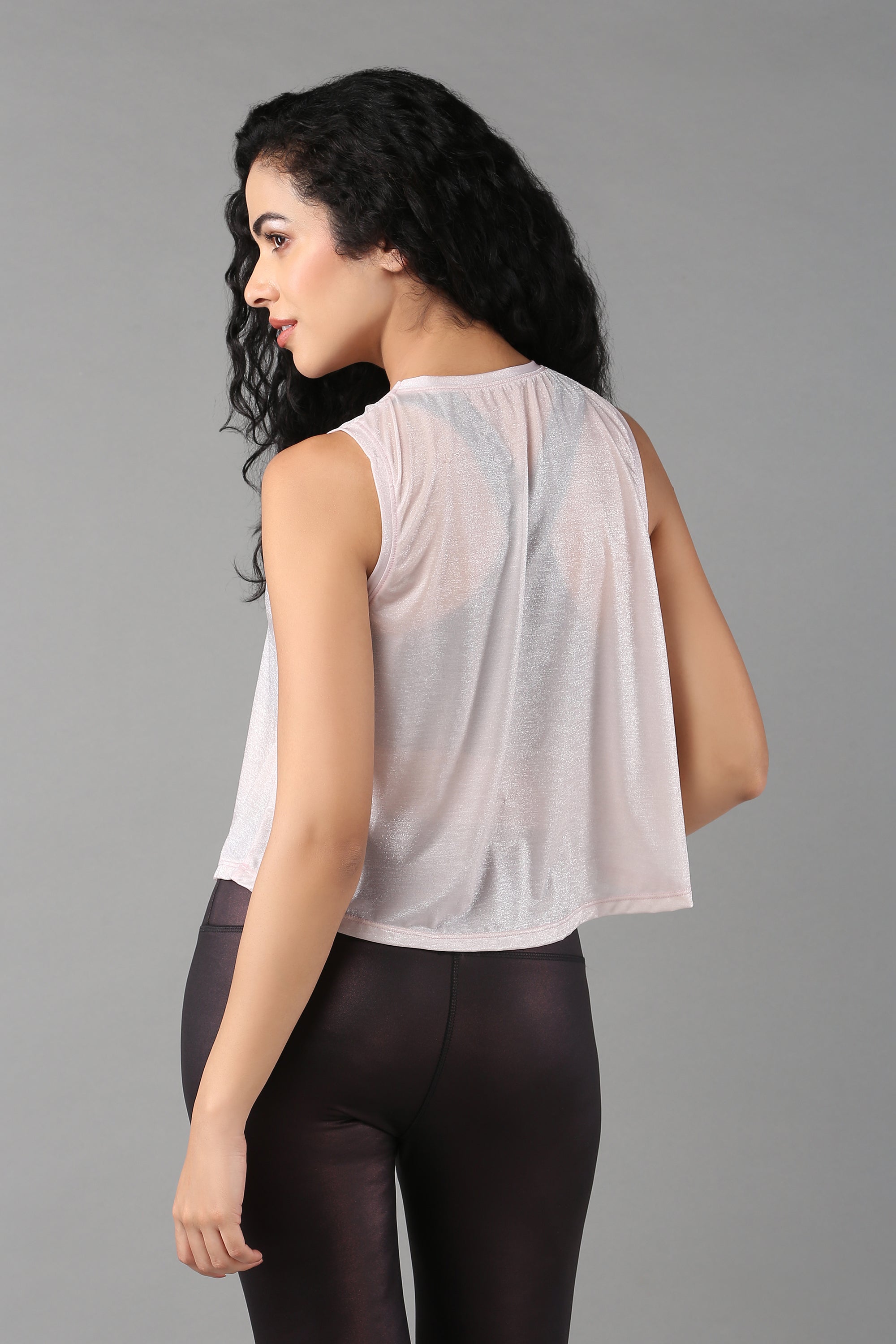 Powder Pink Sheer Top