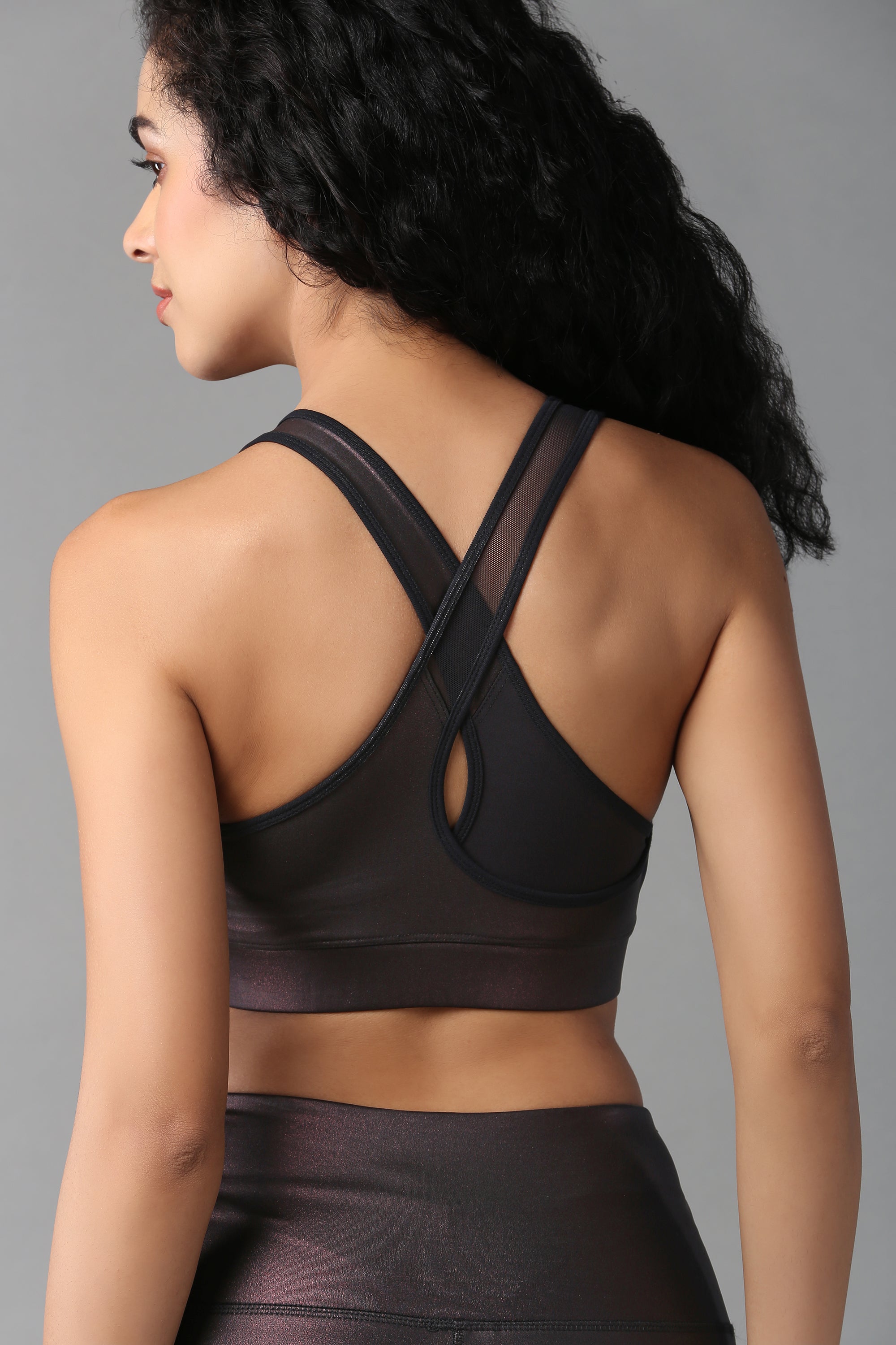 Radiant Maroon Shimmer Work out Ensemble