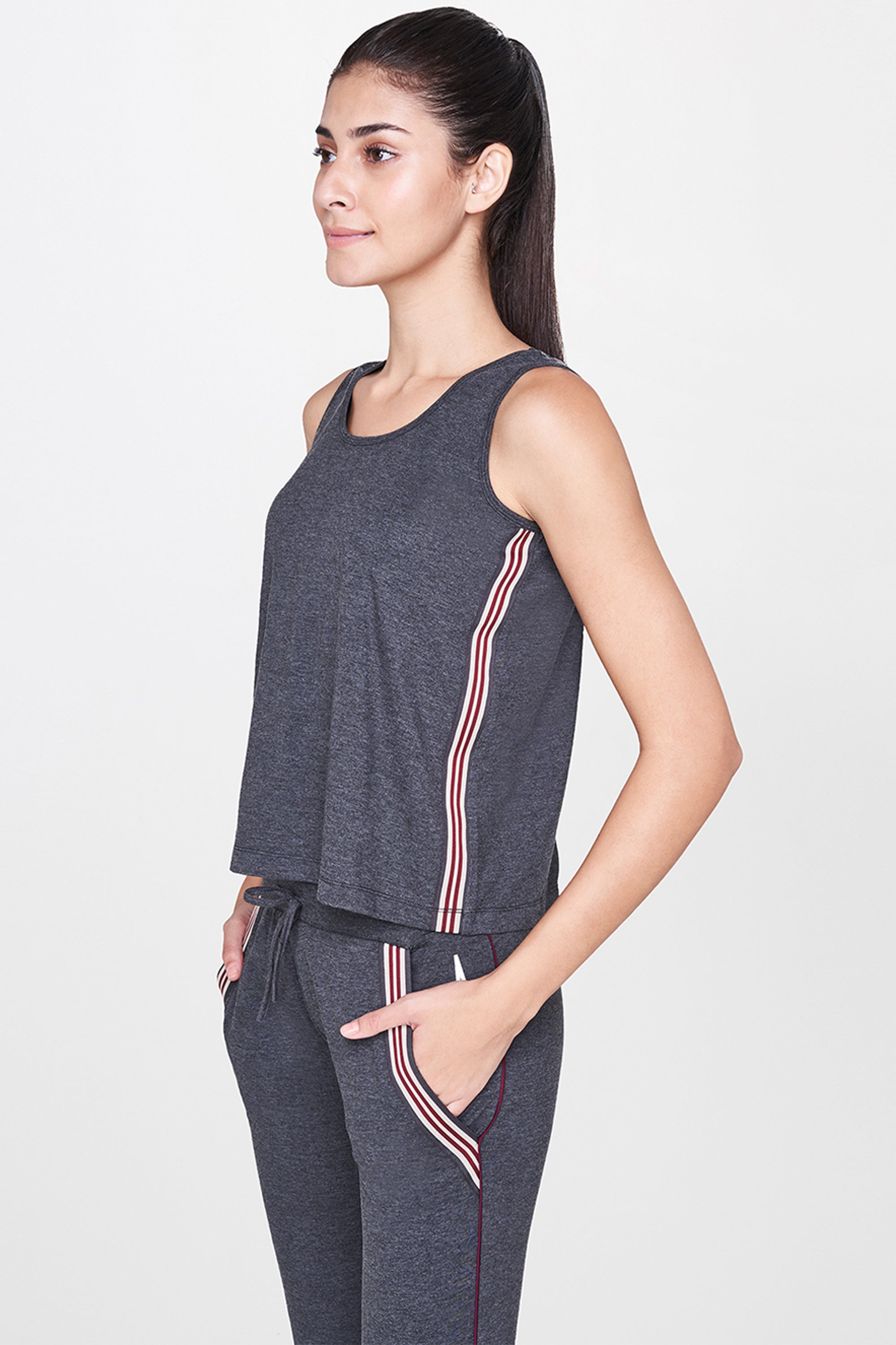 Grey Sleeveless Tank Top