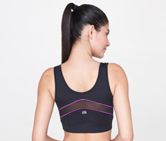 Black and Pink Sports Bra