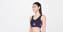 Black and Pink Sports Bra