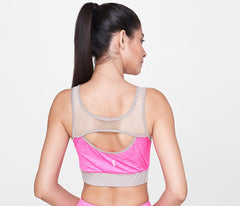 Pink Sports Netted Bra