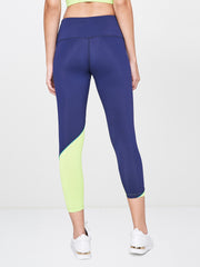 Blue and Neon Green Leggings