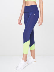 Blue and Neon Green Leggings