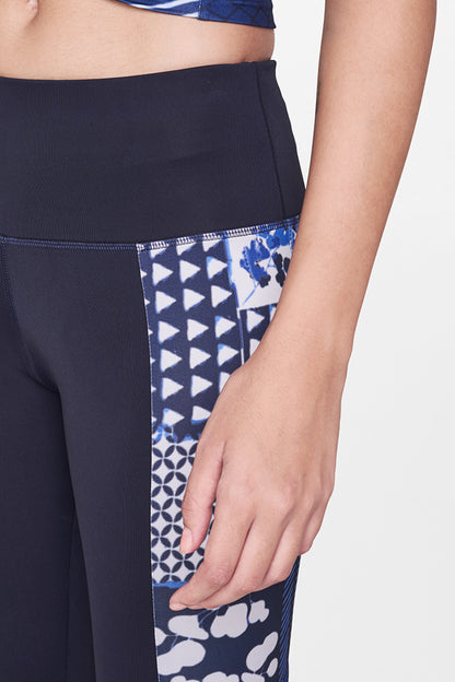 Indigo Printed Top With Leggings