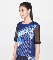 Indigo Printed Top