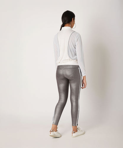 High Waisted Metallic Leggings TLC116