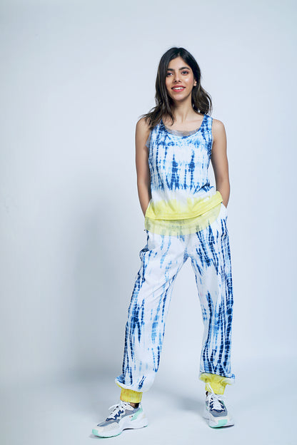 Comfort Fit Joggers + Netted Tank Top