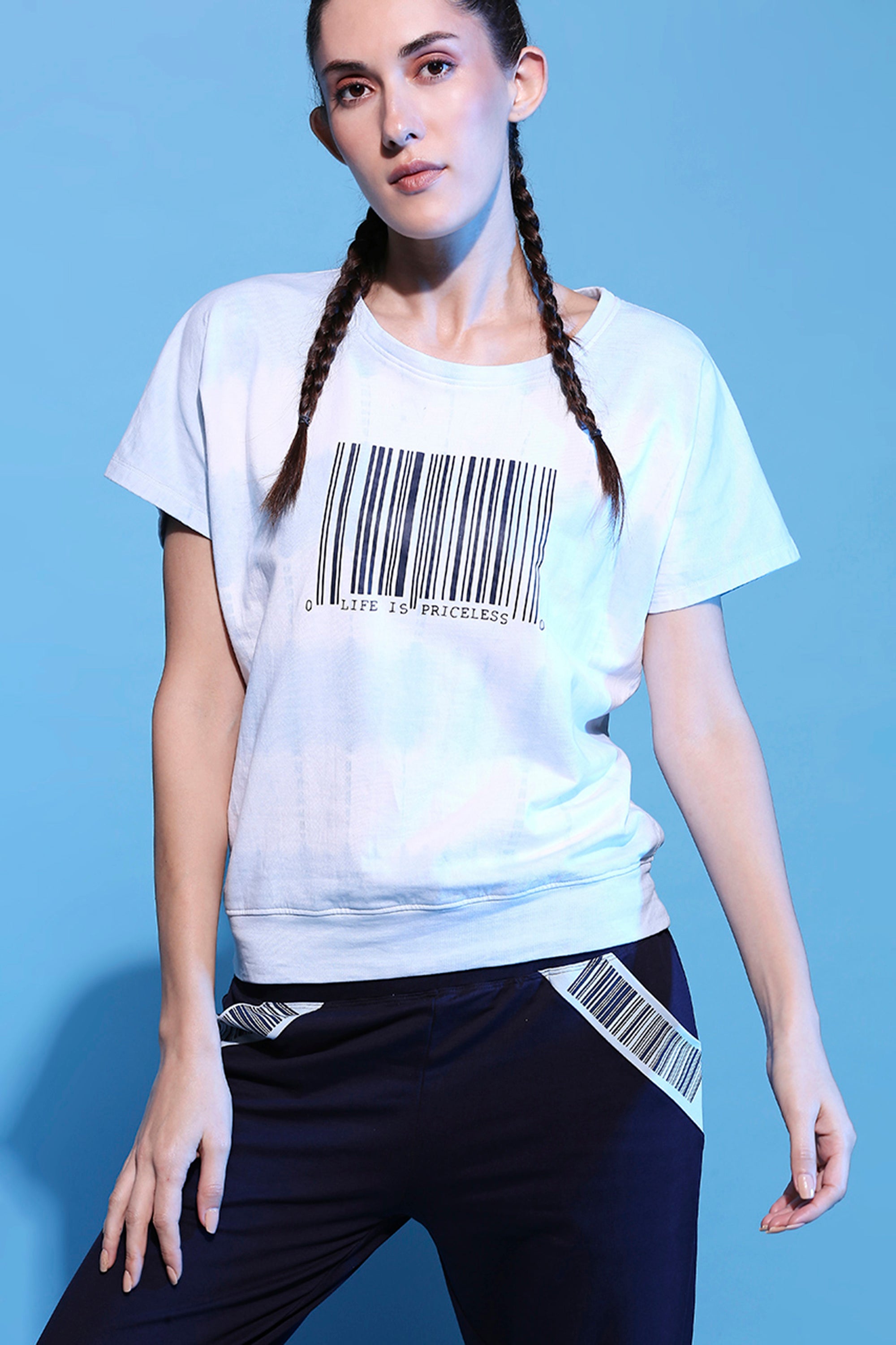 Barcode Printed Comfort Tie Dye Tee + Joggers - AW21