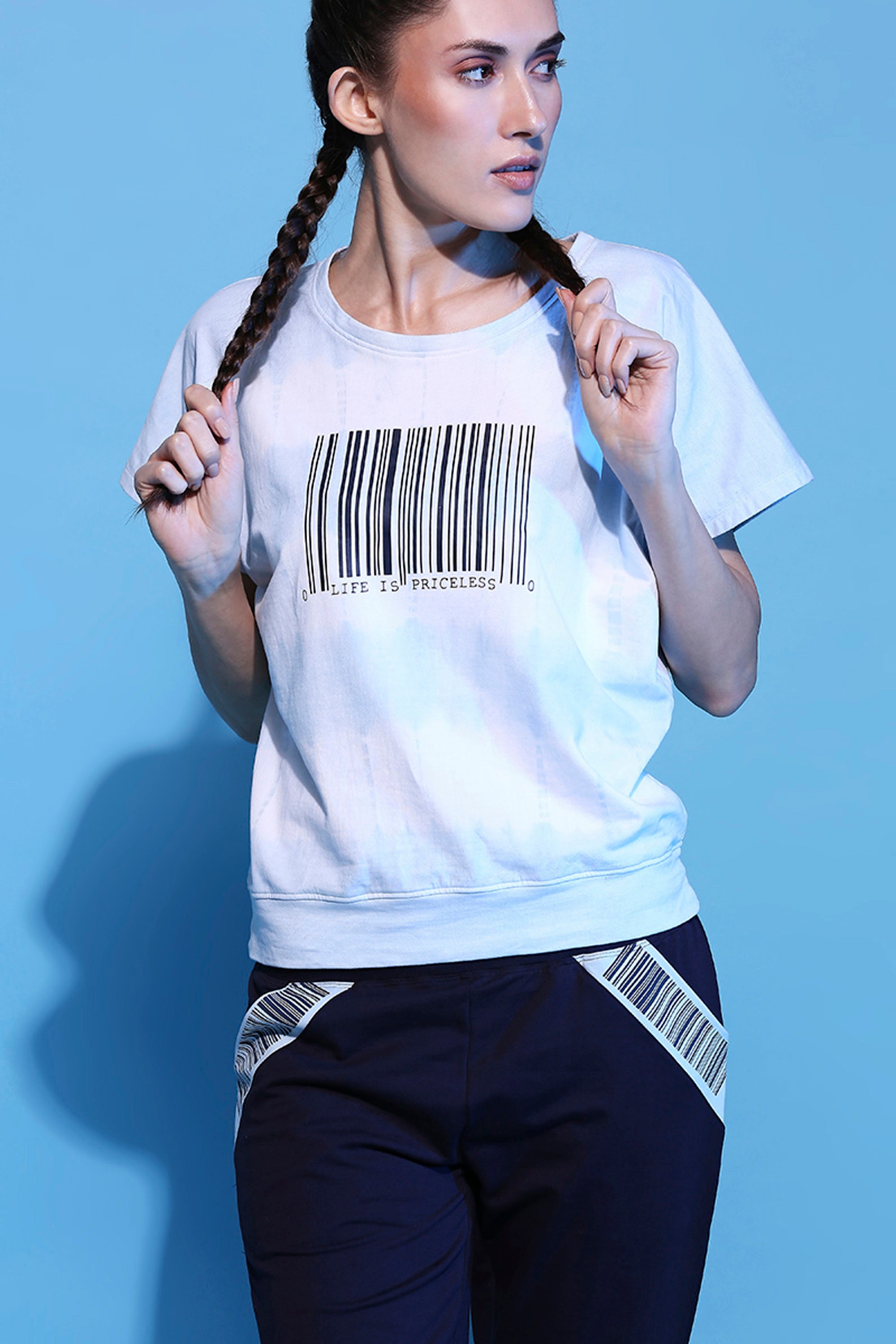 Barcode Printed Comfort Tie Dye Tee + Joggers - AW21