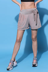 Metallic Side Tie-Up Shorts - AW21