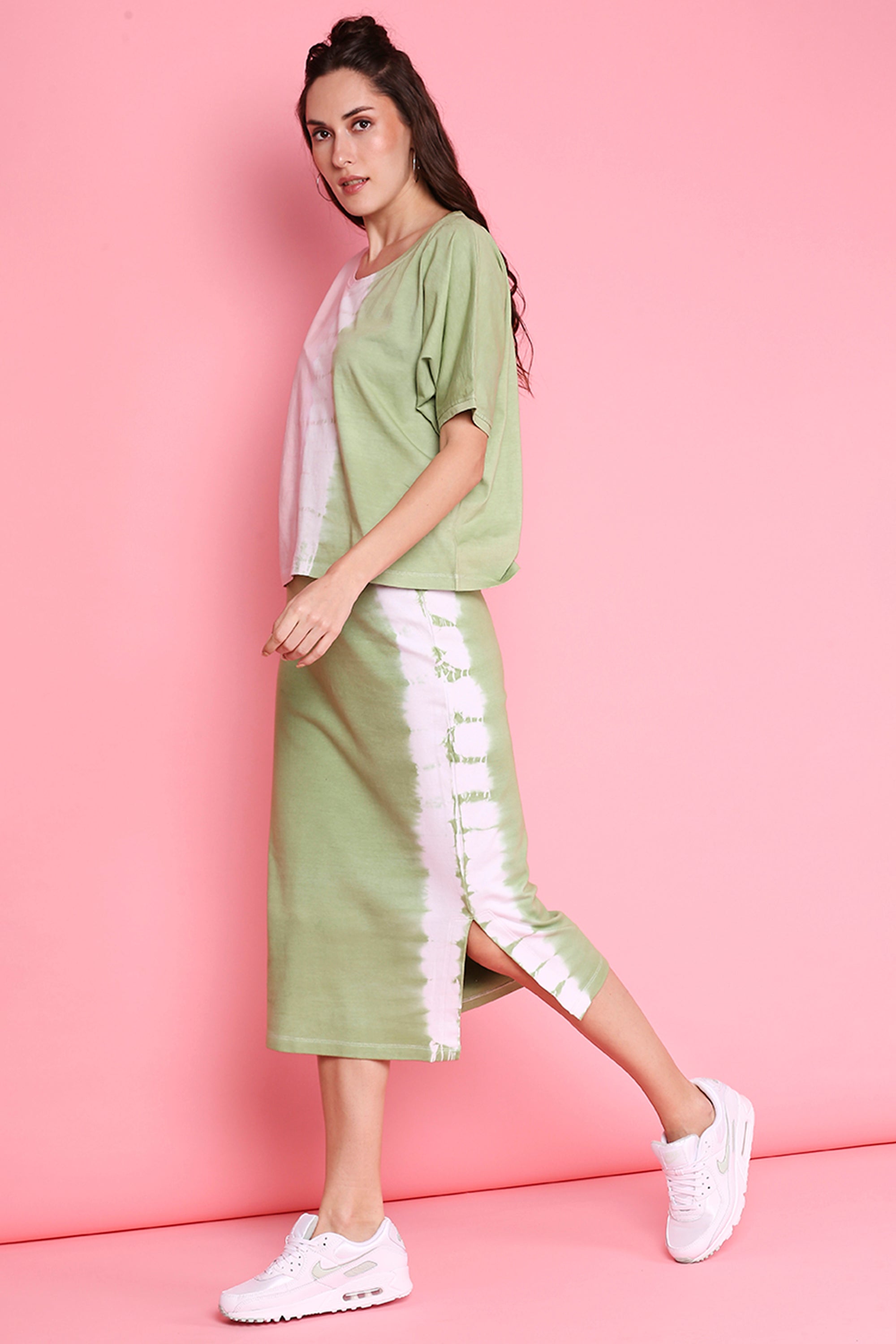 Comfort Fit Tee + Fitted Tie Dye Skirt - AW21