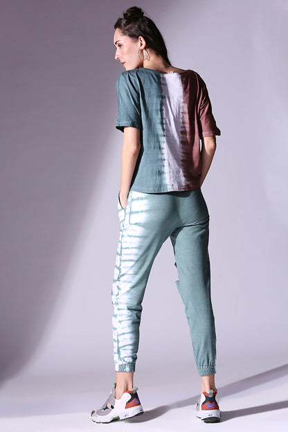 Comfort Fit Tie Dye Top + Ripped Tie Dye Joggers - AW21