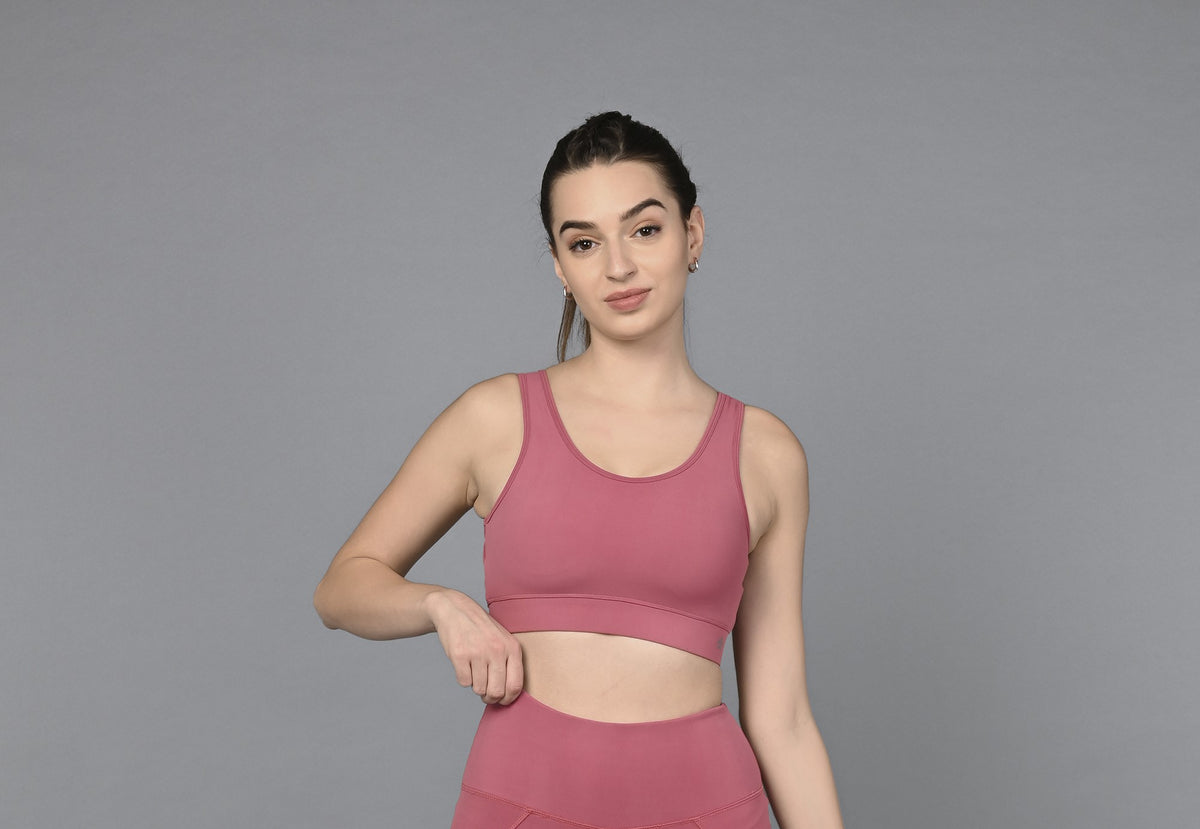 Peony Pink Sports Bra