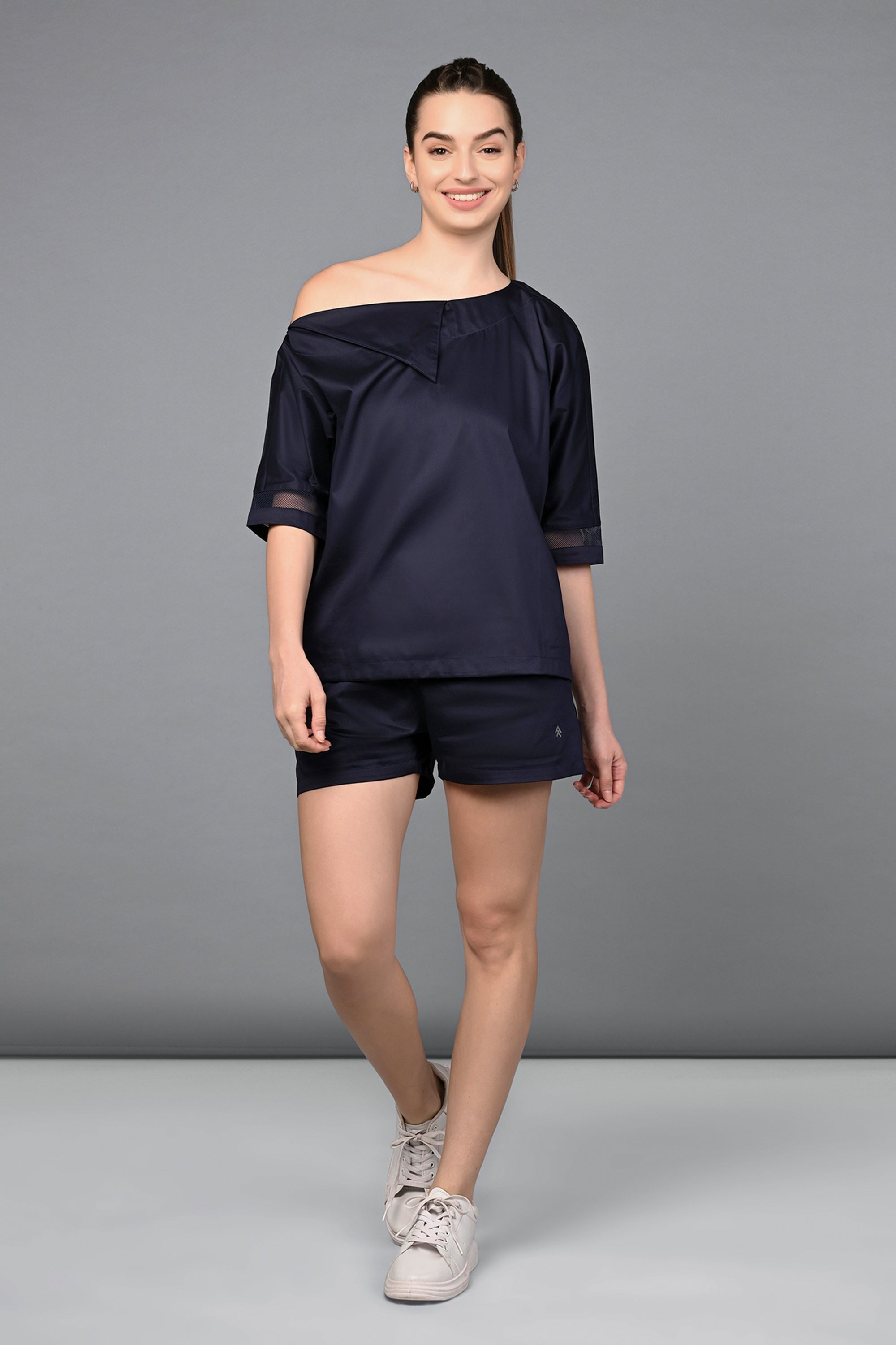 Off Shoulder Nebula Navy Co-ord set